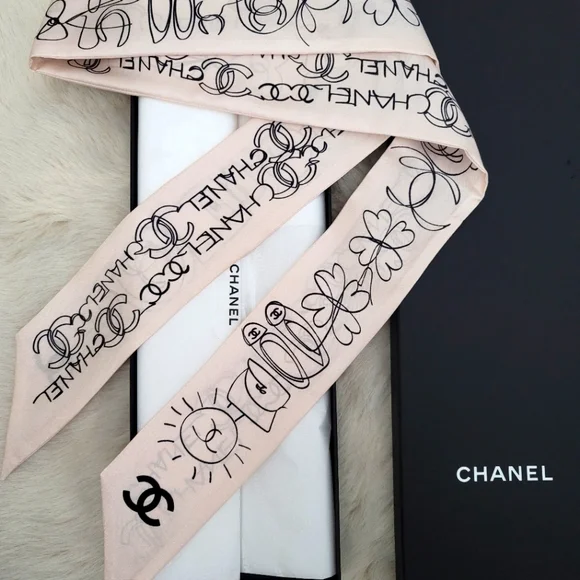 Chanel Bandeau Scarf Chanel 100 Twilly Scarf Chanel CHANEL